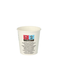 50 Trinkbecher f&uuml;r Kaltgetr&auml;nke, Pappe 0,1 l &Oslash; 6,25 cm x 6,3 cm weiss