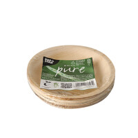 Papstar 6 Schalen, Palmblatt "pure" rund 200 ml &Oslash; 13 cm x 3 cm