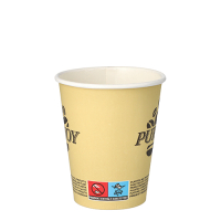 50 Trinkbecher, Pappe 0,2 l &Oslash; 8 cm &Acirc;&middot; 9,2 cm creme &quot;Pure Joy&quot;