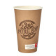 Papstar 50 Trinkbecher, Pappe 0,4 l &Oslash; 9 cm x 13,9 cm braun "Pure Joy"