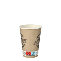 Papstar 80 Trinkbecher, Pappe 0,18 l &Oslash; 7 cm x 9,2 cm taupe "Pure Joy"