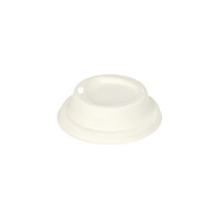 Papstar 50 Dom-Deckel, Zuckerrohr "pure" rund &Oslash; 8 cm x 2,5 cm weiss