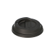 Papstar 50 Dom-Deckel, C-PLA rund &Oslash; 9 cm x 2,1 cm schwarz