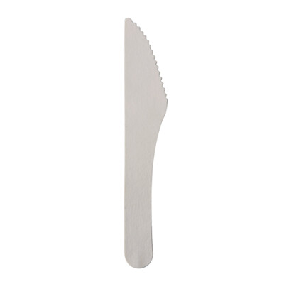 Papstar 100 Messer, Papier &quot;pure&quot; 15,8 cm weiss