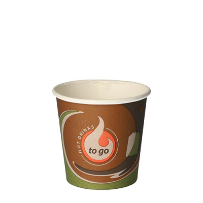80 Trinkbecher, Pappe "To Go" 0,1 l &Oslash; 6 cm x 6 cm