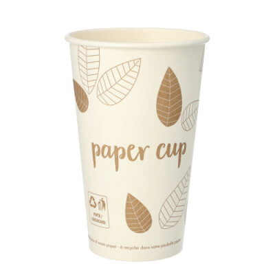 Papstar 50 Trinkbecher, Pappe "pure" 0,4 l &Oslash; 9 cm x 13,9 cm "ZERO"