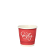 Papstar 50 Trinkbecher, Pappe 5 cl &Oslash; 5 cm x 5 cm rot "Party Time"
