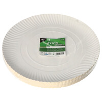 Papstar 25 Teller, Pappe "pure" rund &Oslash; 32 cm x 2 cm weiss