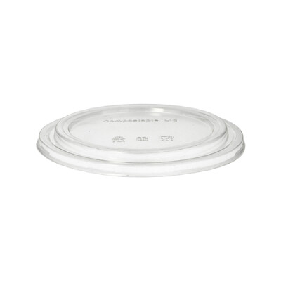 Papstar 50 Deckel f&uuml;r Salatschalen, PLA rund &Oslash; 18,4 cm x 2 cm klar
