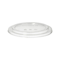 Papstar 50 Deckel f&uuml;r Salatschalen, PLA rund &Oslash; 18,4 cm x 2 cm klar