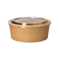 Papstar 50 Deckel f&uuml;r Salatschalen, PLA rund &Oslash; 18,4 cm x 2 cm klar