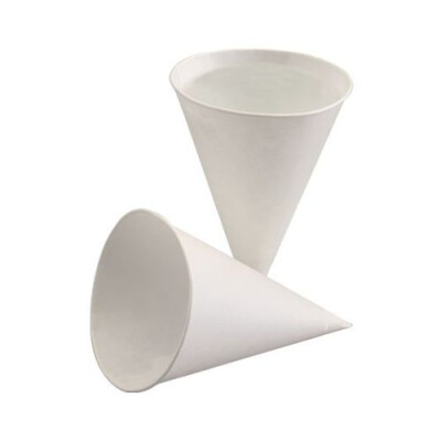 Papstar 200 Spitzbecher, Zuckerrohrpapier 100 ml &Oslash; 7 cm x 9,5 cm weiss