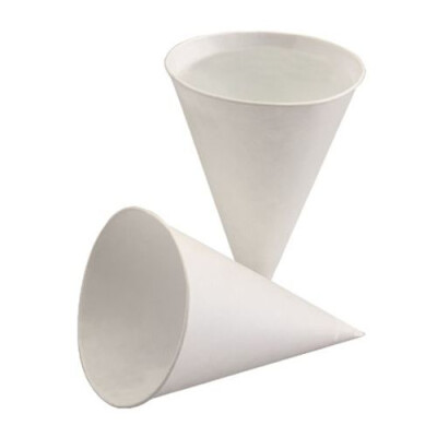 Papstar 200 Spitzbecher, Zuckerrohrpapier 120 ml &Oslash; 7,5 cm x 10,5 cm weiss