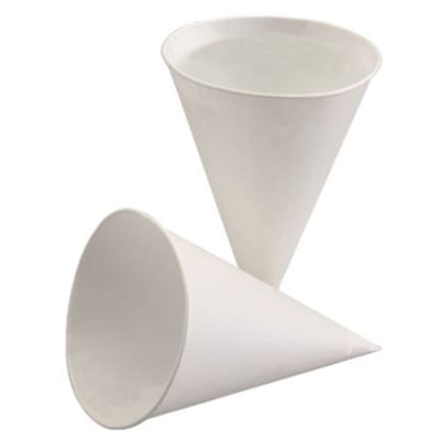 200 Spitzbecher, Zuckerrohrpapier 150 ml &Oslash; 8,5 cm &Acirc;&middot; 11,5 cm weiss