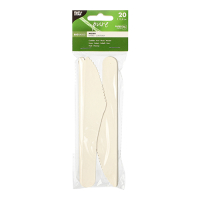 Papstar 20 Messer, Papier &quot;pure&quot; 15,8 cm weiss