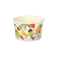 Papstar 50 Eisbecher, Pappe rund 150 ml &Oslash; 9,2 cm x 5 cm "Fr&uuml;chte"