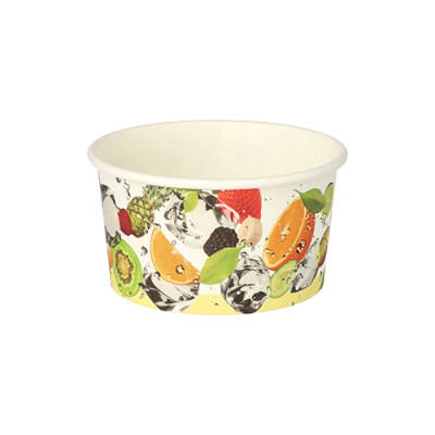 Papstar 50 Eisbecher, Pappe rund 250 ml &Oslash; 9,6 cm x 6 cm "Fr&uuml;chte"