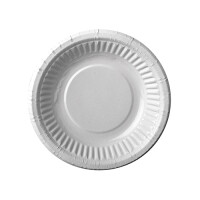 Papstar 12 Schalen, Pappe rund &Oslash; 19 cm x 3 cm weiss