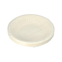 Papstar 12 Schalen, Pappe rund &Oslash; 19 cm x 3 cm weiss