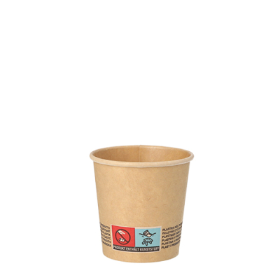 Papstar 50 Trinkbecher, Pappe 0,1 l &Oslash; 6 cm x 6 cm braun