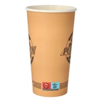 Papstar 50 Trinkbecher, Pappe 0,5 l &Oslash; 9 cm &Acirc;&middot; 15 cm braun &quot;Pure Joy&quot;