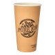 Papstar 50 Trinkbecher, Pappe 0,5 l &Oslash; 9 cm x 15 cm braun "Pure Joy"