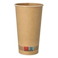 Papstar 50 Trinkbecher, Pappe 0,5 l &Oslash; 9 cm &Acirc;&middot; 15 cm braun