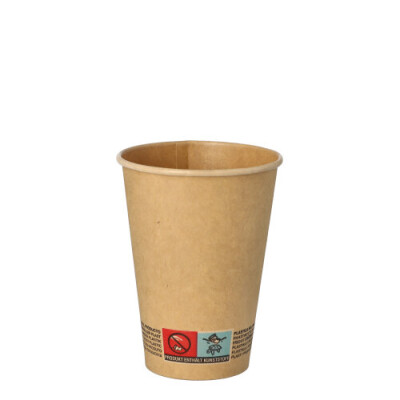 Papstar 50 Trinkbecher, Pappe 0,18 l &Oslash; 7 cm x 9,2 cm braun