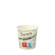 50 Trinkbecher, Pappe "To Go" 0,1 l &Oslash; 6 cm x 6 cm weiss "Newsprint"
