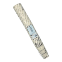 50 Trinkbecher, Pappe "To Go" 0,5 l &Oslash; 9 cm x 15 cm weiss "Newsprint"