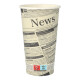 50 Trinkbecher, Pappe &quot;To Go&quot; 0,5 l &Oslash; 9 cm &Acirc;&middot; 15 cm weiss &quot;Newsprint&quot;