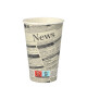 50 Trinkbecher, Pappe &quot;To Go&quot; 0,3 l &Oslash; 8 cm &Acirc;&middot; 11,7 cm weiss &quot;Newsprint&quot;