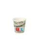 50 Trinkbecher, Pappe "To Go" 5 cl &Oslash; 5 cm x 5 cm weiss "Newsprint"