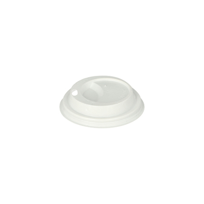 100 Dom-Deckel, PS "To Go" rund &Oslash; 7,03 cm x 1,8 cm weiss