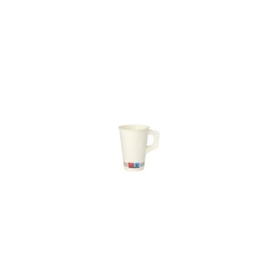 80 Trinkbecher mit Henkel, Pappe 0,2 l &Oslash; 7 cm &Acirc;&middot; 9,7 cm weiss