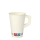 80 Trinkbecher mit Henkel, Pappe 0,2 l &Oslash; 7 cm x 9,7 cm weiss