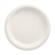 Papstar 100 Teller, Zuckerrohr "pure" ungeteilt &Oslash; 23 cm x 2 cm weiss