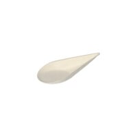 50 Fingerfood - Teller, Zuckerrohr &quot;pure&quot; 10,5 cm x 5,7 cm weiss &quot;Drop&quot;