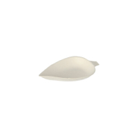 Papstar 50 Fingerfood - Teller, Zuckerrohr &quot;pure&quot; 8 cm x 6 cm weiss &quot;Leaf&quot;