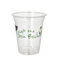 50 Trinkbecher PLA 0,3 l &Oslash; 9,5 cm &Acirc;&middot; 10,7 cm &quot;Becher aus Mais&quot;