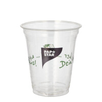 Papstar 50 Trinkbecher PLA 0,3 l &Oslash; 9,5 cm x 10,7 cm "Becher aus Mais"