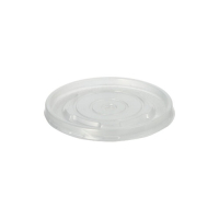 25 Deckel f&uuml;r Suppenbecher, PP rund &Oslash; 9,8 cm x 1 cm transparent