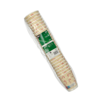 Papstar 25 Trinkbecher, Pappe 0,2 l &Oslash; 8 cm x 9,3 cm "Candy Canes " doppelwandig