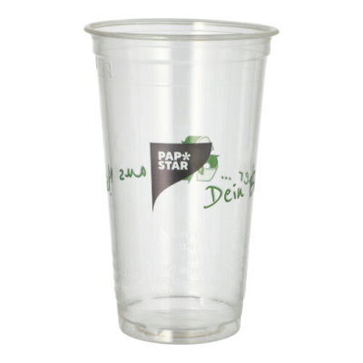 Papstar 50 Trinkbecher PLA 0,5 l &Oslash; 9,5 cm x 15,1 cm "Becher aus Mais"