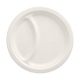 Papstar 50 Teller, Zuckerrohr "pure" 2-geteilt &Oslash; 23 cm x 2 cm weiss