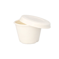 Papstar 50 Schalen, Zuckerrohr "pure" 100 ml &Oslash; 7,5 cm x 5,3 cm weiss