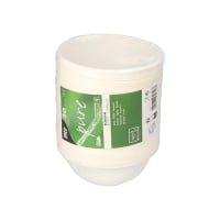 50 Schalen, Zuckerrohr &quot;pure&quot; 200 ml &Oslash; 11,2 cm &Acirc;&middot; 4,2 cm weiss