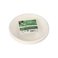 Papstar 12 Schalen, Zuckerrohr "pure" 680 ml &Oslash; 19 cm x 4 cm weiss