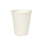 Papstar 40 Trinkbecher, Zuckerrohr "pure" 0,2 l &Oslash; 8 cm x 9,1 cm weiss f&uuml;r Hei&szlig;getr&auml;nke