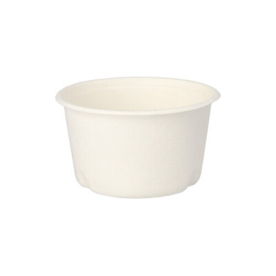 Papstar 50 Suppenbecher, Zuckerrohr "pure" 350 ml &Oslash; 10 cm x 6,4 cm weiss